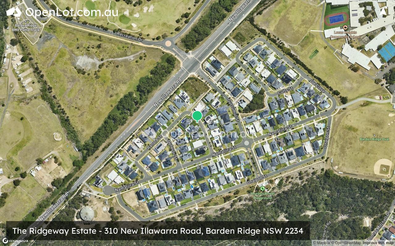 Satellite image for The Ridgeway Estate - 310 New Illawarra Road, Barden Ridge NSW 2234