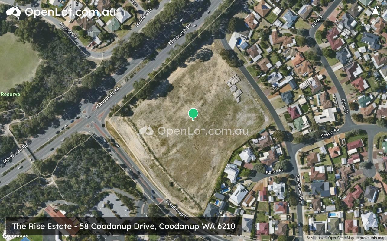 Satellite image for The Rise Estate - 58 Coodanup Drive, Coodanup WA 6210