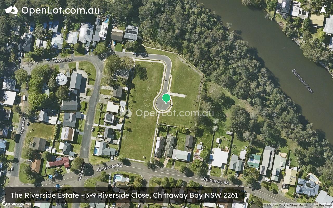 Satellite image for The Riverside Estate - 3-9 Riverside Close, Chittaway Bay NSW 2261