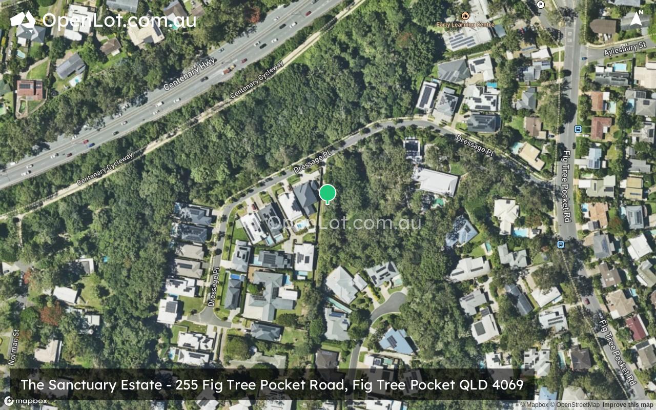 Satellite image for The Sanctuary Estate - 255 Fig Tree Pocket Road, Fig Tree Pocket QLD 4069