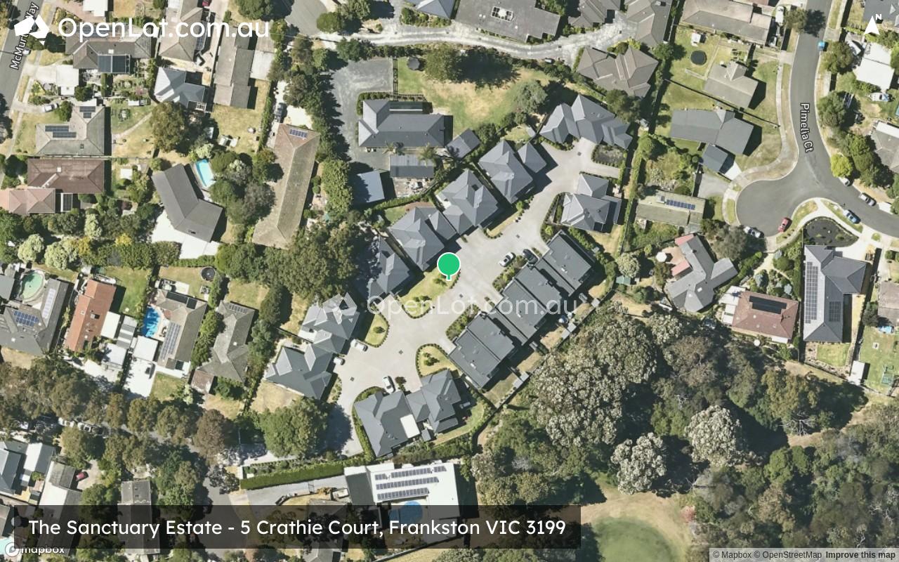 Satellite image for The Sanctuary Estate - 5 Crathie Court, Frankston VIC 3199