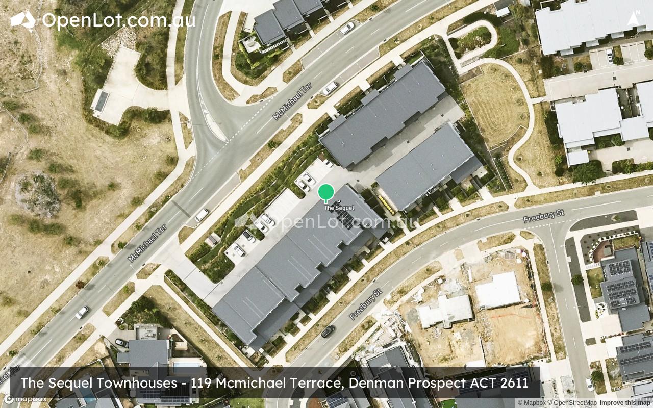 Satellite image for The Sequel Townhouses - 119 Mcmichael Terrace, Denman Prospect ACT 2611
