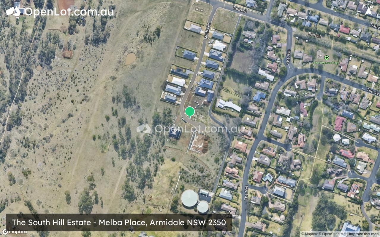 Satellite image for The South Hill Estate - Melba Place, Armidale NSW 2350