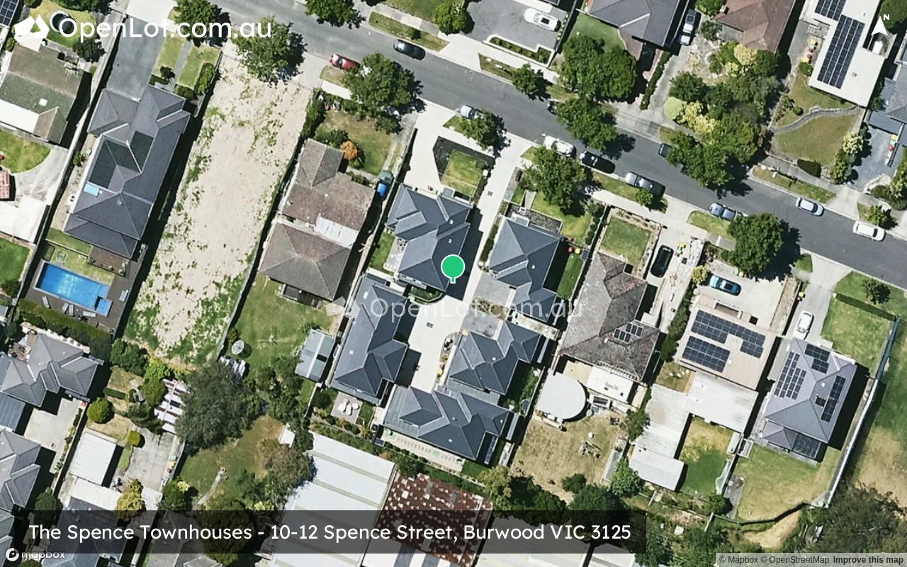 Satellite image for The Spence Townhouses - 10-12 Spence Street, Burwood VIC 3125