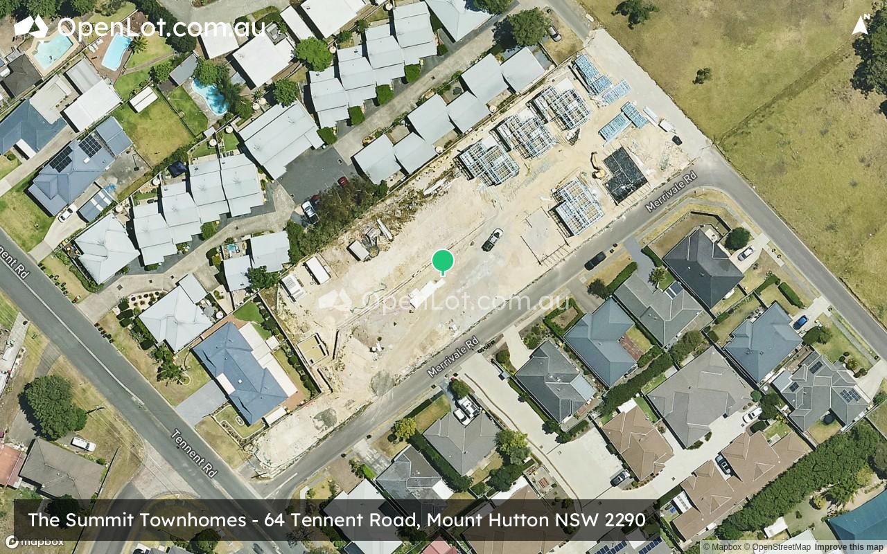 Satellite image for The Summit Townhomes - 64 Tennent Road, Mount Hutton NSW 2290