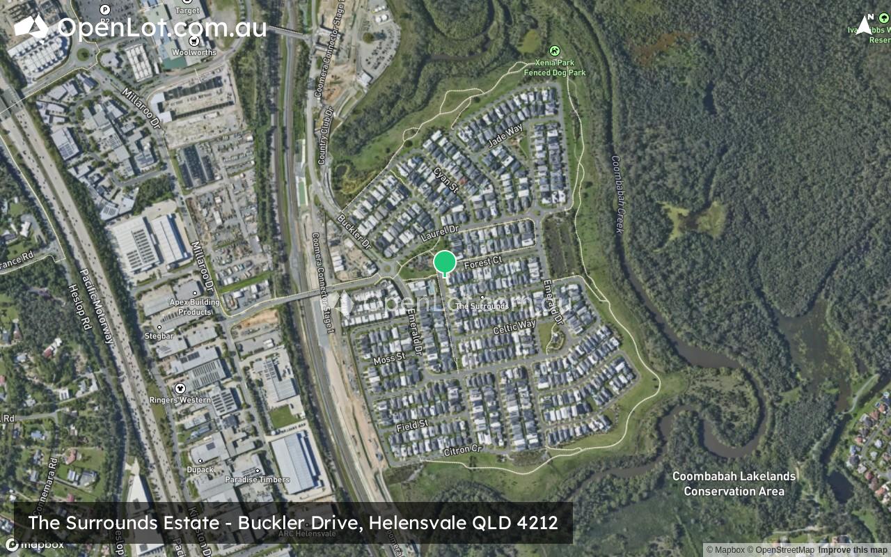 Satellite image for The Surrounds Estate - Buckler Drive, Helensvale QLD 4212