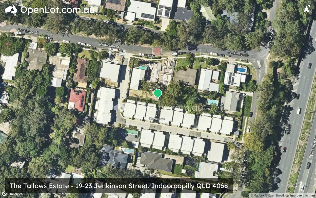 Satellite image for The Tallows Estate - 19-23 Jenkinson Street, Indooroopilly QLD 4068