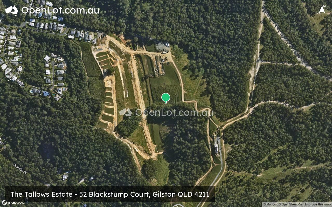 Satellite image for The Tallows Estate - 52 Blackstump Court, Gilston QLD 4211