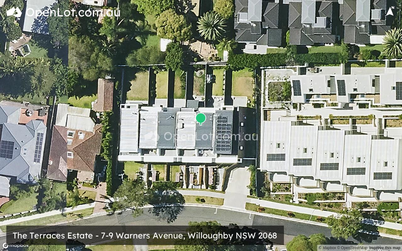 Satellite image for The Terraces Estate - 7-9 Warners Avenue, Willoughby NSW 2068