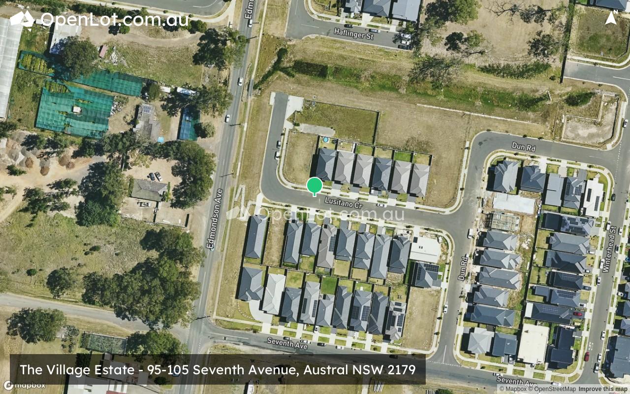 Satellite image for The Village Estate - 95-105 Seventh Avenue, Austral NSW 2179