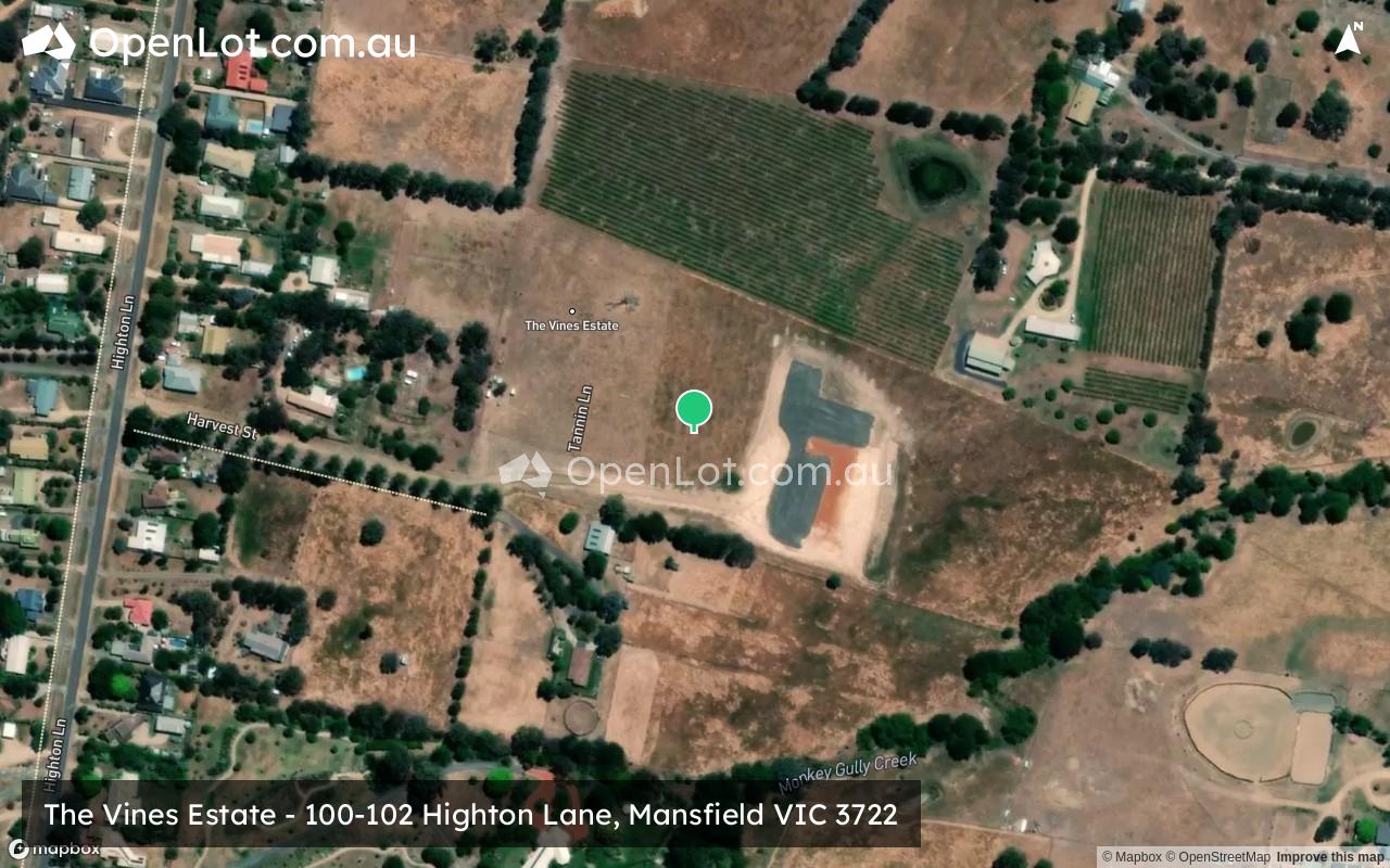 Satellite image for The Vines Estate - 100-102 Highton Lane, Mansfield VIC 3722