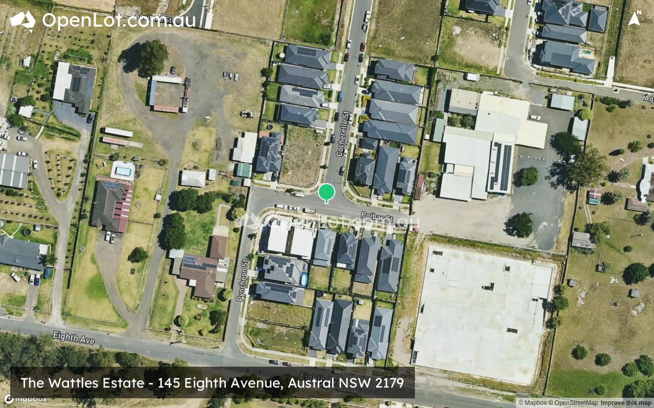 Satellite image for The Wattles Estate - 145 Eighth Avenue, Austral NSW 2179