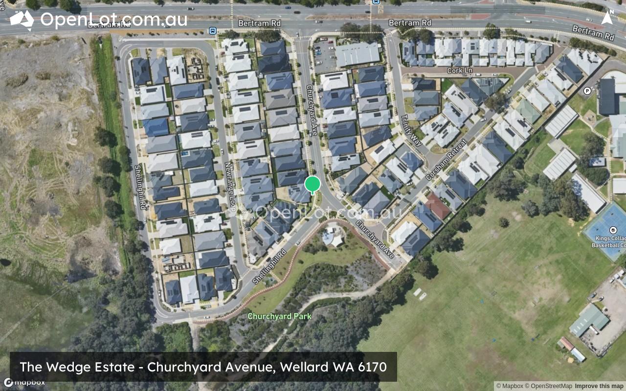 Satellite image for The Wedge Estate - Churchyard Avenue, Wellard WA 6170