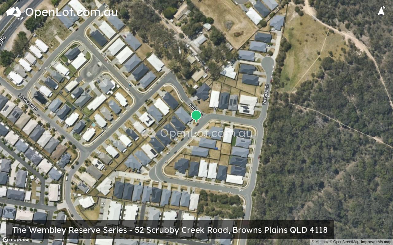 Satellite image for The Wembley Reserve Series - 52 Scrubby Creek Road, Browns Plains QLD 4118