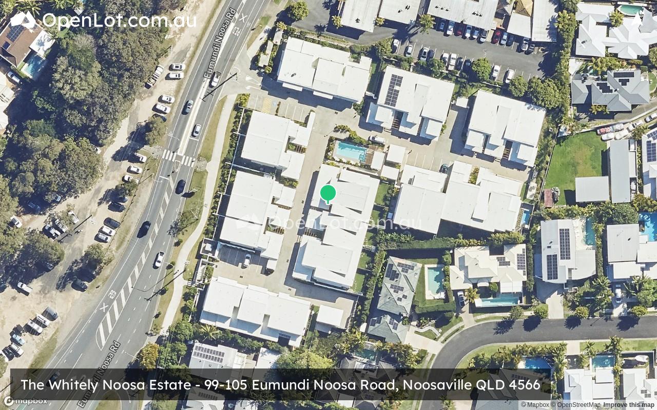 Satellite image for The Whitely Noosa Estate - 99-105 Eumundi Noosa Road, Noosaville QLD 4566