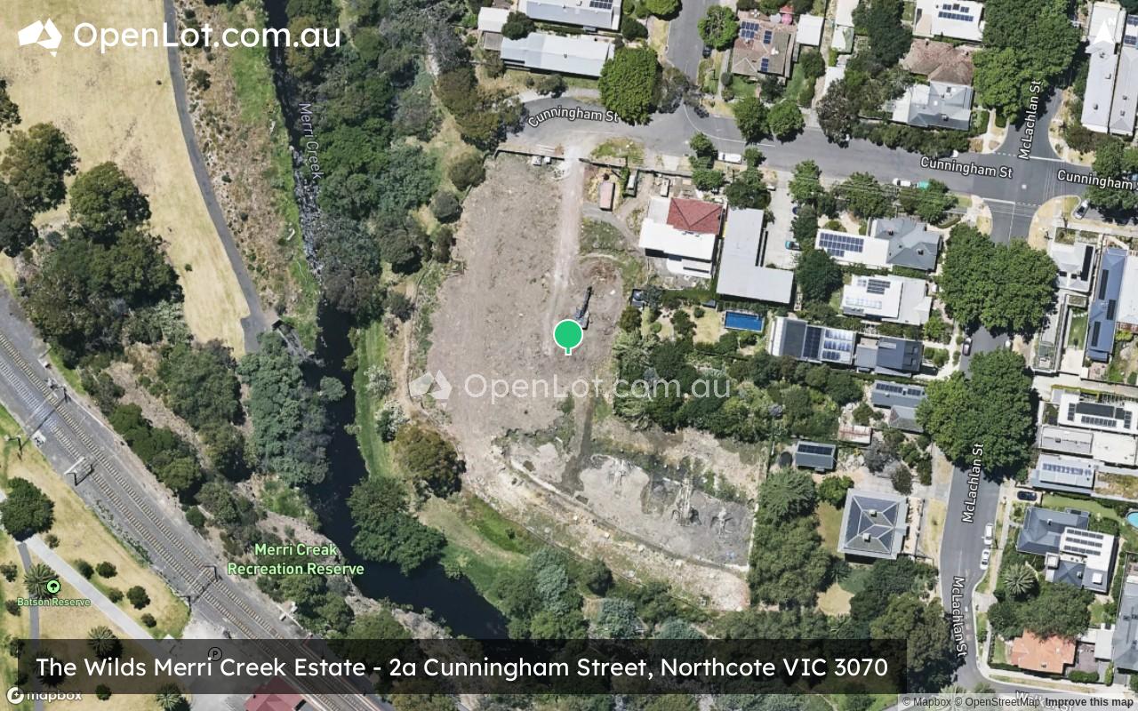 Satellite image for The Wilds Merri Creek Estate - 2a Cunningham Street, Northcote VIC 3070