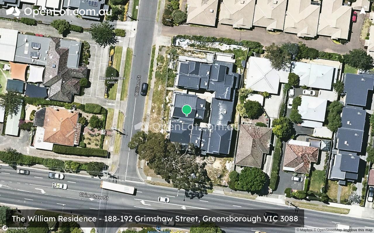 Satellite image for The William Residence - 188-192 Grimshaw Street, Greensborough VIC 3088