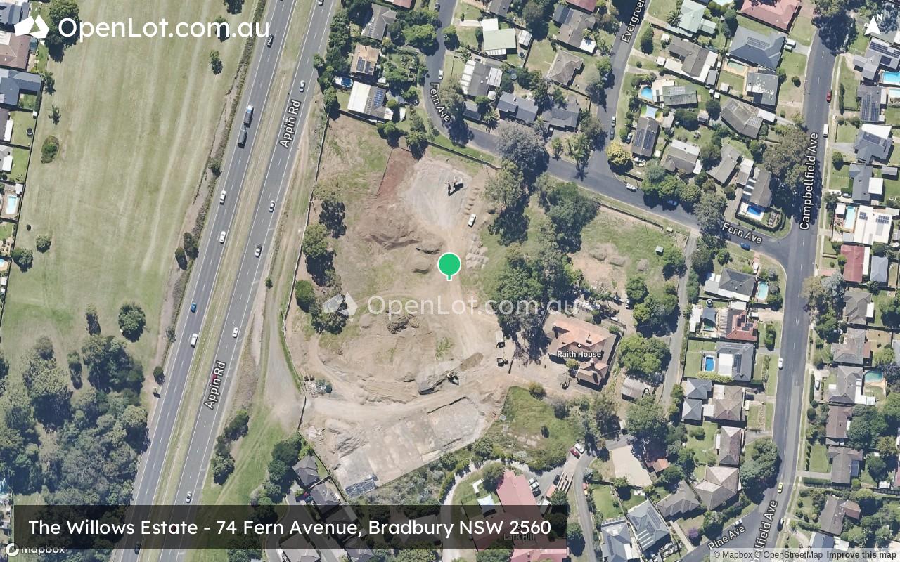 Satellite image for The Willows Estate - 74 Fern Avenue, Bradbury NSW 2560