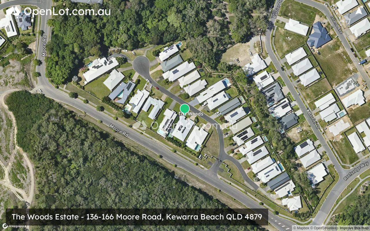 Satellite image for The Woods Estate - 136-166 Moore Road, Kewarra Beach QLD 4879