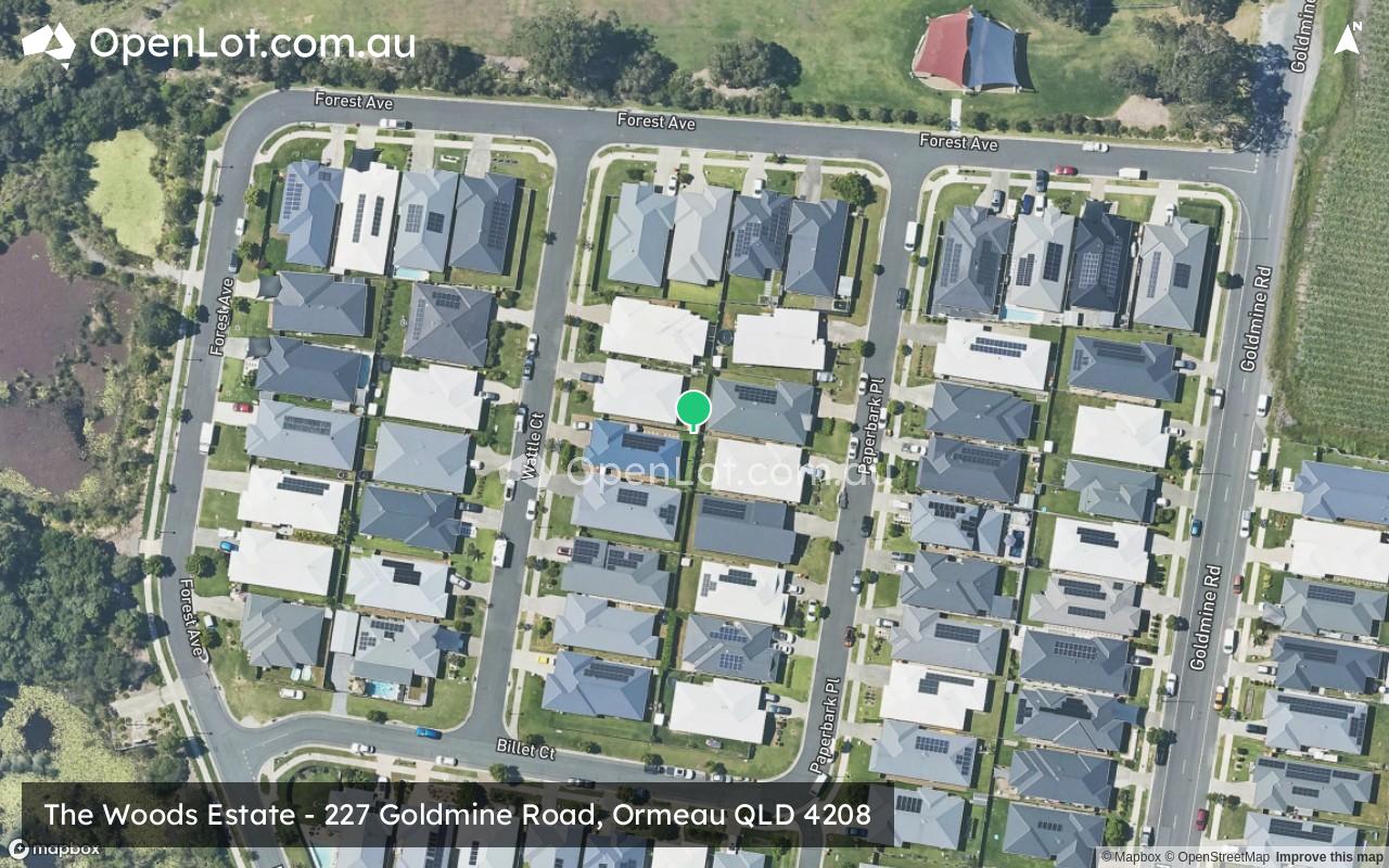 Satellite image for The Woods Estate - 227 Goldmine Road, Ormeau QLD 4208