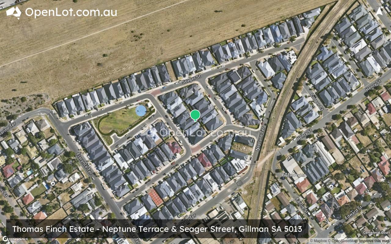 Satellite image for Thomas Finch Estate - Neptune Terrace & Seager Street, Gillman SA 5013