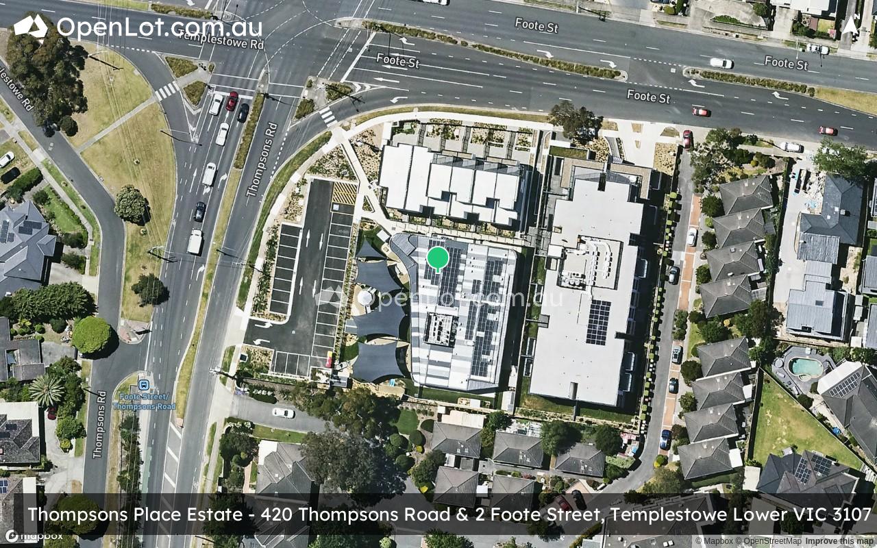 Satellite image for Thompsons Place Estate - 420 Thompsons Road & 2 Foote Street, Templestowe Lower VIC 3107