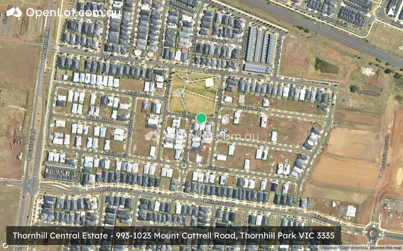 Satellite image for Thornhill Central Estate - 993-1023 Mount Cottrell Road, Thornhill Park VIC 3335
