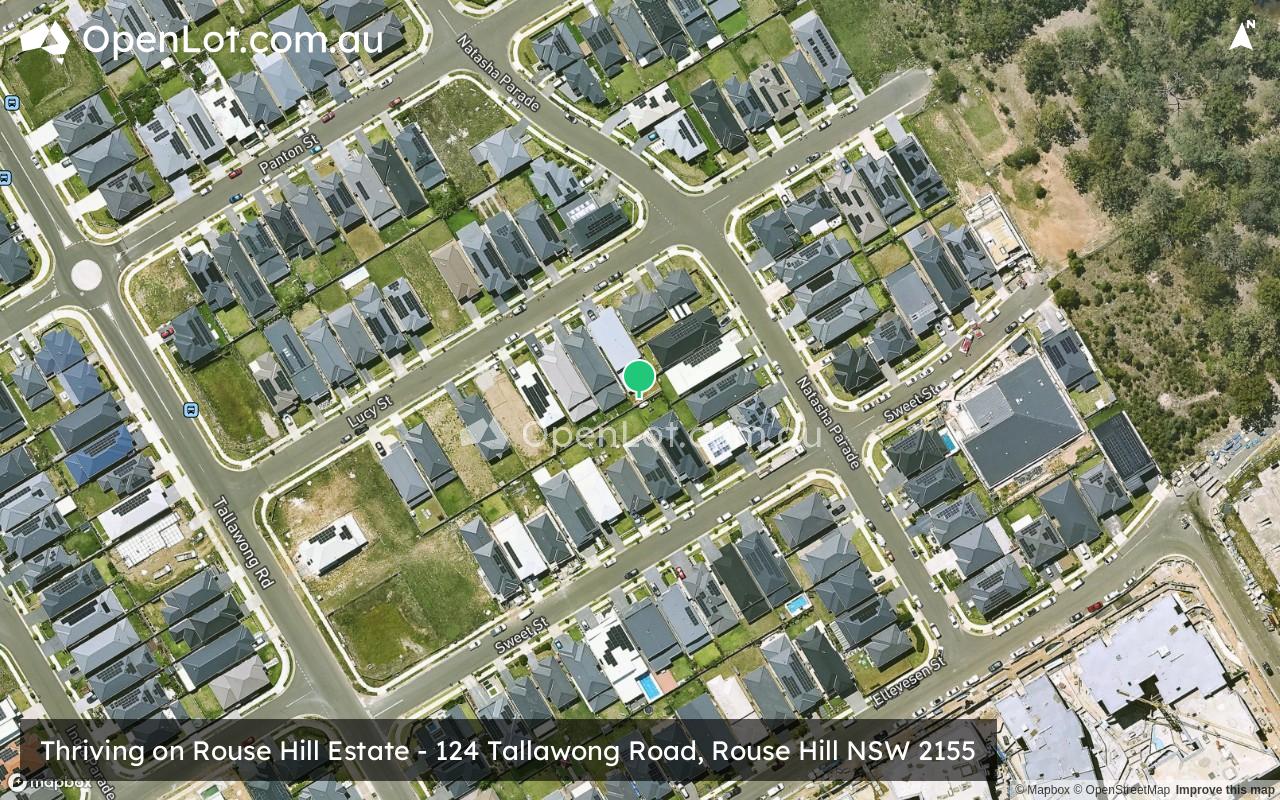 Satellite image for Thriving on Rouse Hill Estate - 124 Tallawong Road, Rouse Hill NSW 2155