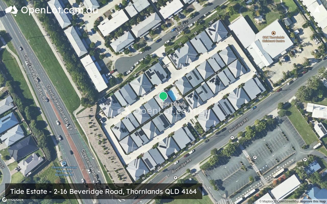Satellite image for Tide Estate - 2-16 Beveridge Road, Thornlands QLD 4164