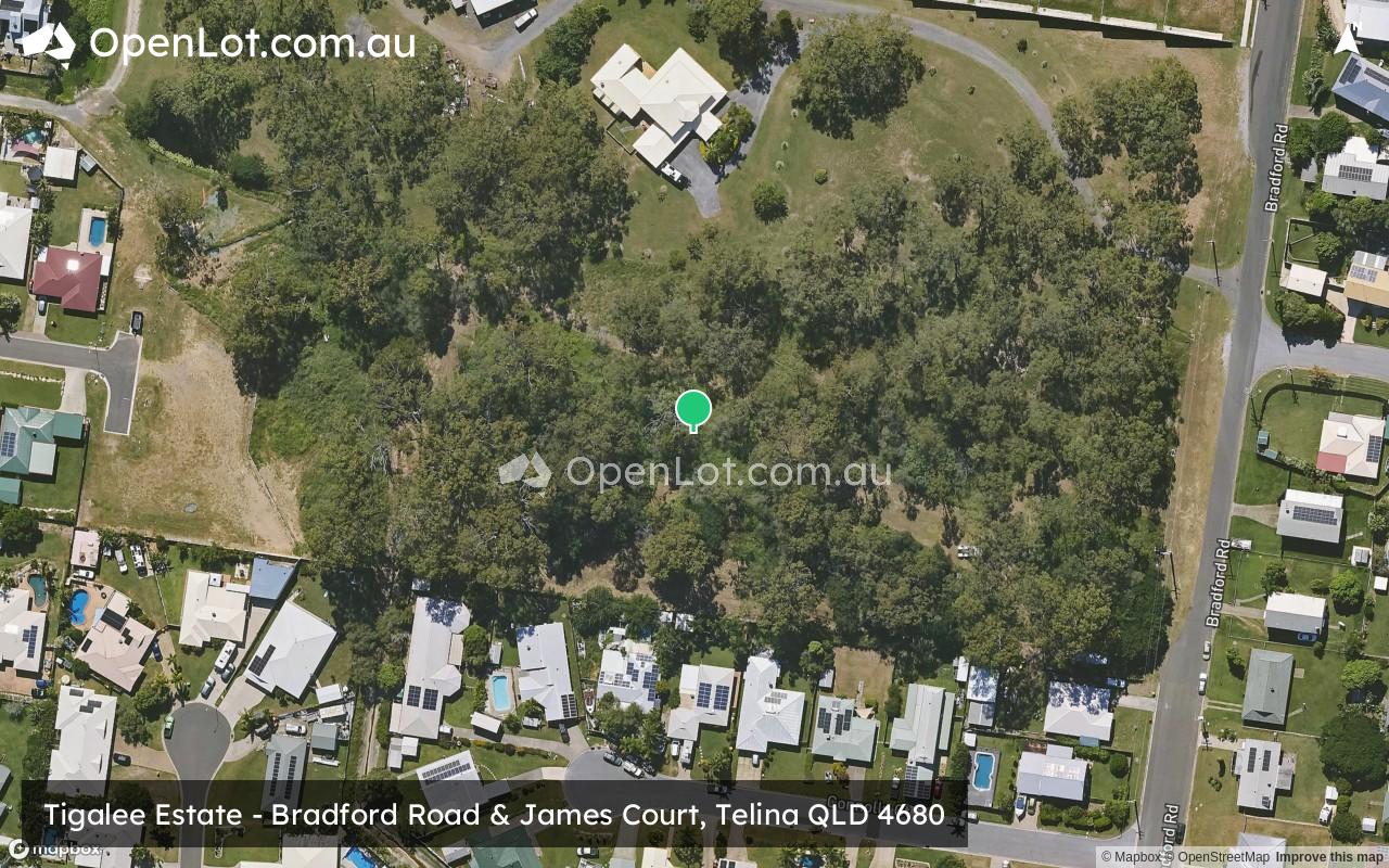 Satellite image for Tigalee Estate - Bradford Road & James Court, Telina QLD 4680