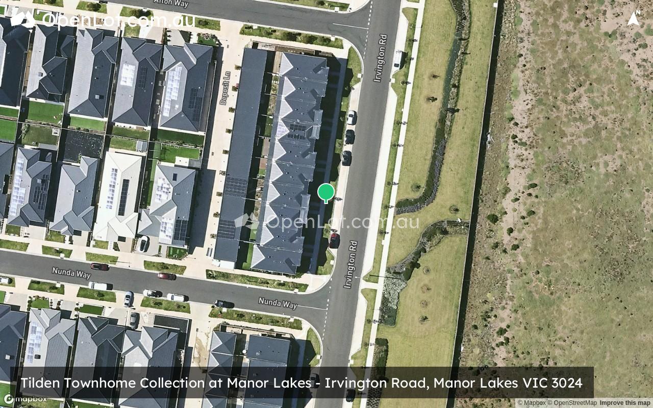 Satellite image for Tilden Townhome Collection at Manor Lakes - Irvington Road, Manor Lakes VIC 3024