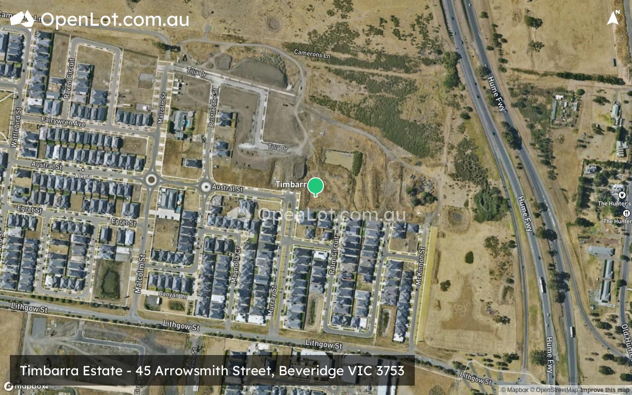 Satellite image for Timbarra Estate - 45 Arrowsmith Street, Beveridge VIC 3753