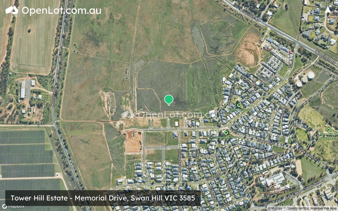 Satellite image for Tower Hill Estate - Memorial Drive, Swan Hill VIC 3585