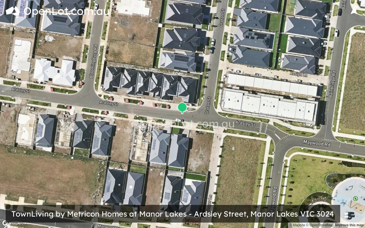 Satellite image for TownLiving by Metricon Homes at Manor Lakes - Ardsley Street, Manor Lakes VIC 3024