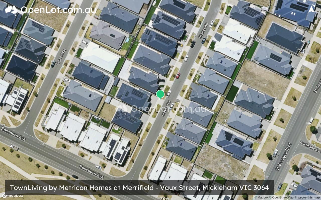 Satellite image for TownLiving by Metricon Homes at Merrifield - Vaux Street, Mickleham VIC 3064