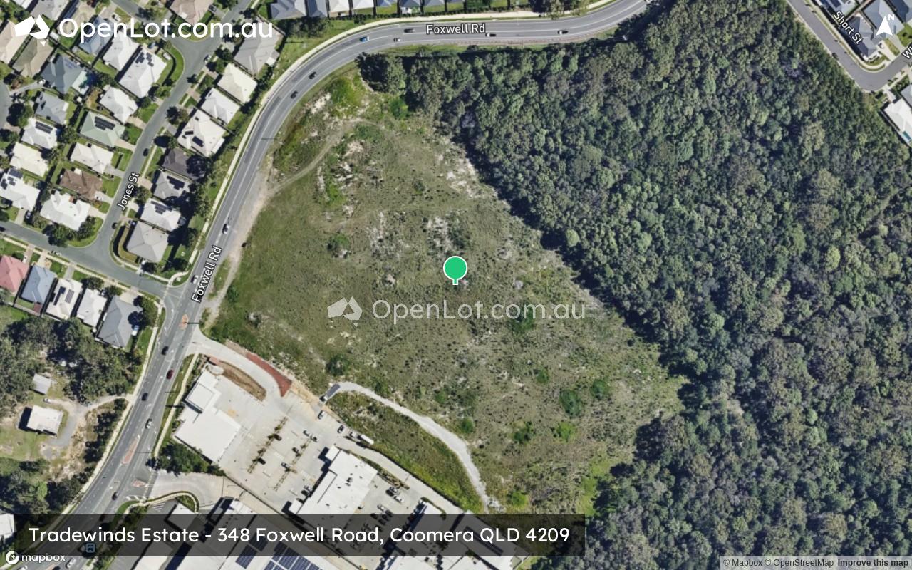 Satellite image for Tradewinds Estate - 348 Foxwell Road, Coomera QLD 4209