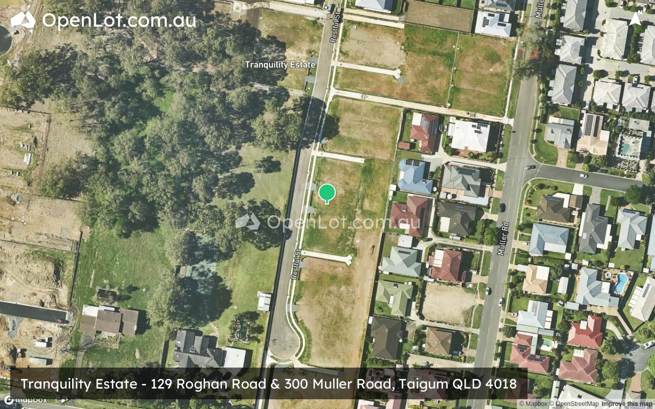 Satellite image for Tranquility Estate - 129 Roghan Road & 300 Muller Road, Taigum QLD 4018