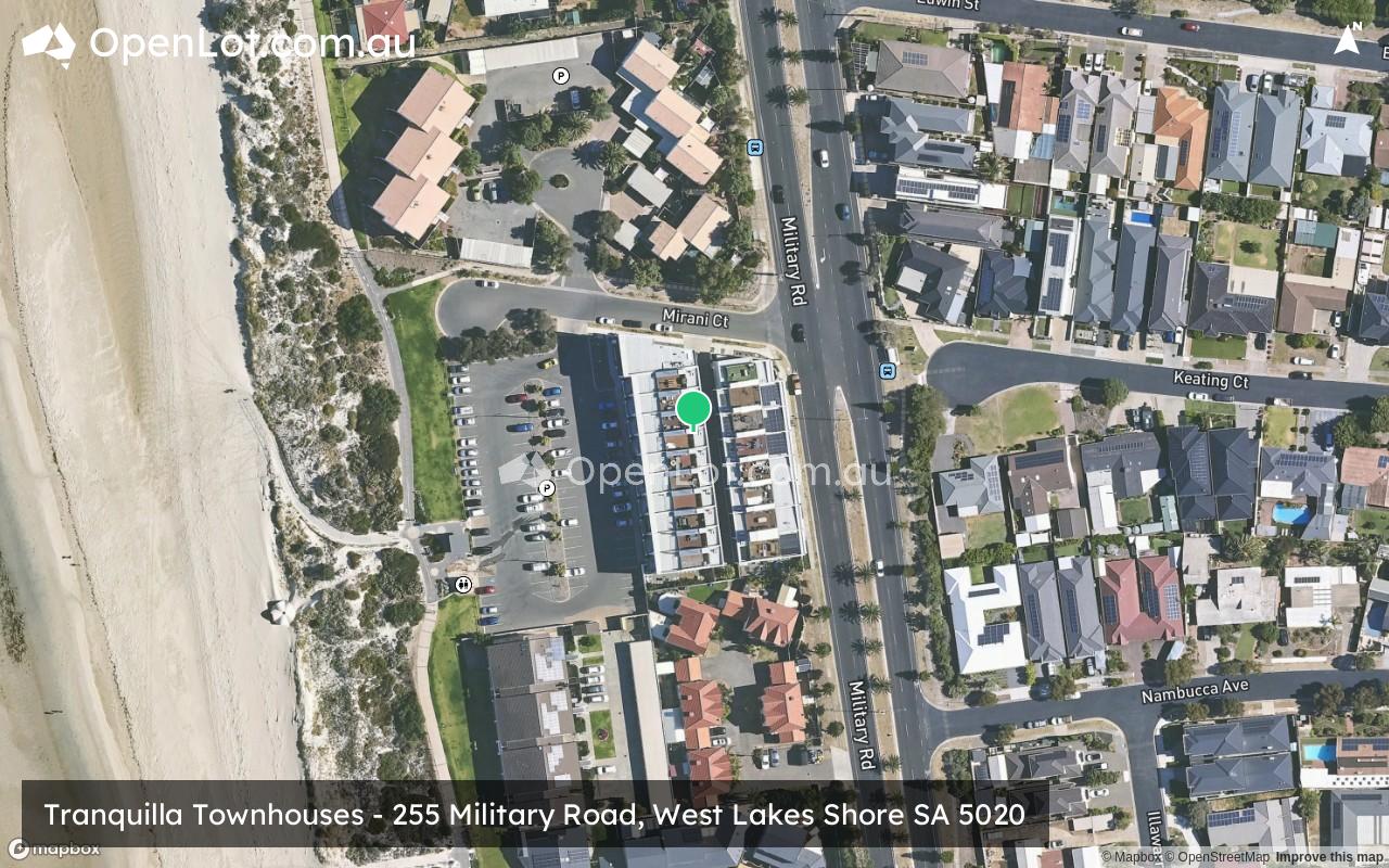 Satellite image for Tranquilla Townhouses - 255 Military Road, West Lakes Shore SA 5020