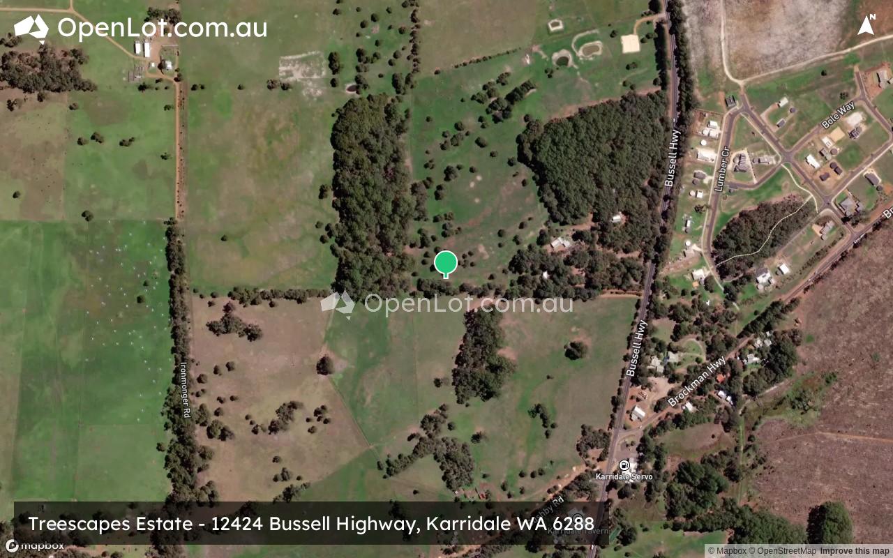 Satellite image for Treescapes Estate - 12424 Bussell Highway, Karridale WA 6288