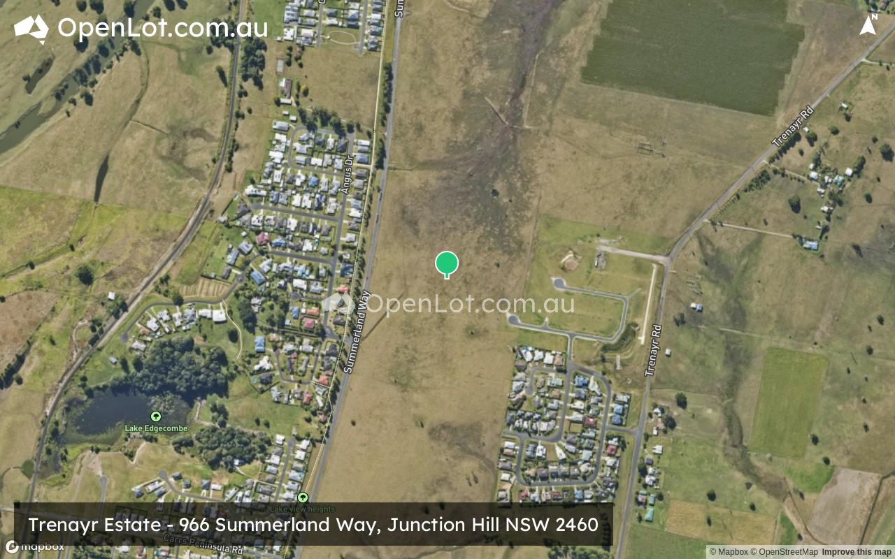 Satellite image for Trenayr Estate - 966 Summerland Way, Junction Hill NSW 2460