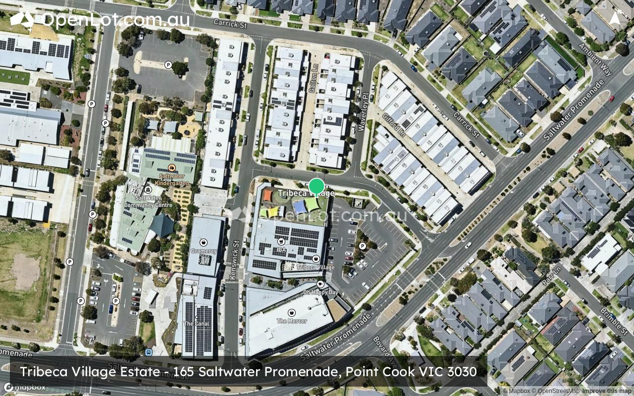 Satellite image for Tribeca Village Estate - 165 Saltwater Promenade, Point Cook VIC 3030