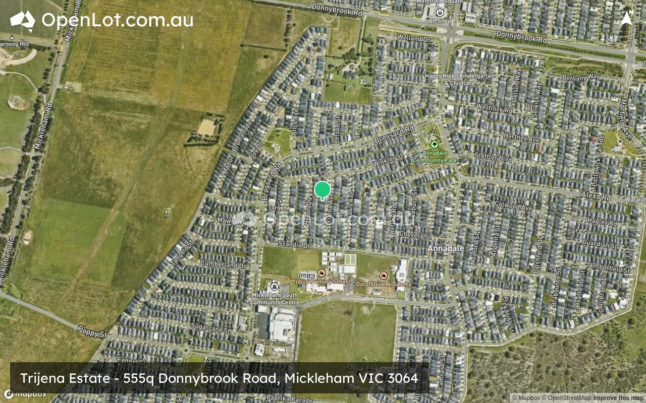 Satellite image for Trijena Estate - 555q Donnybrook Road, Mickleham VIC 3064