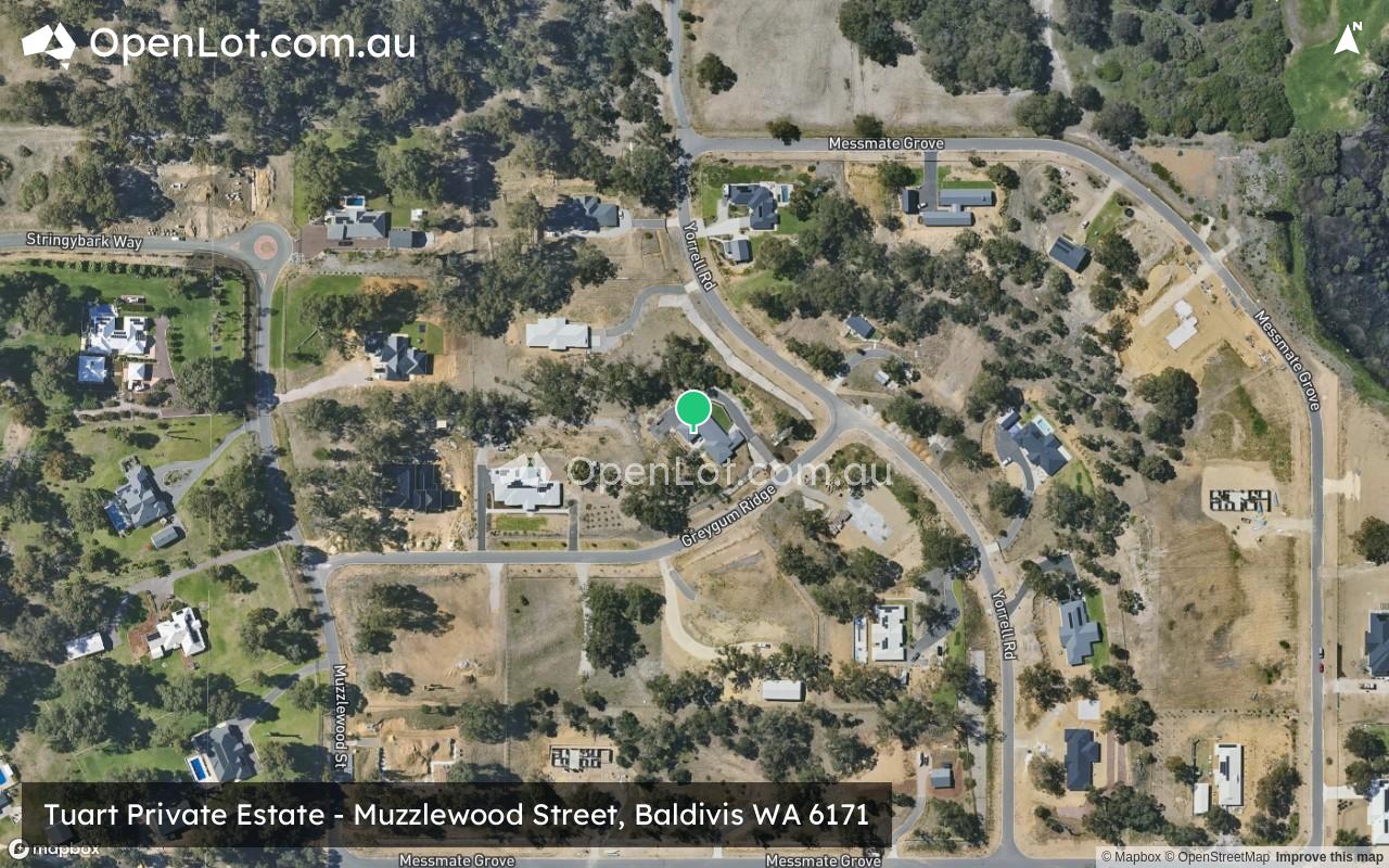 Satellite image for Tuart Private Estate - Muzzlewood Street, Baldivis WA 6171