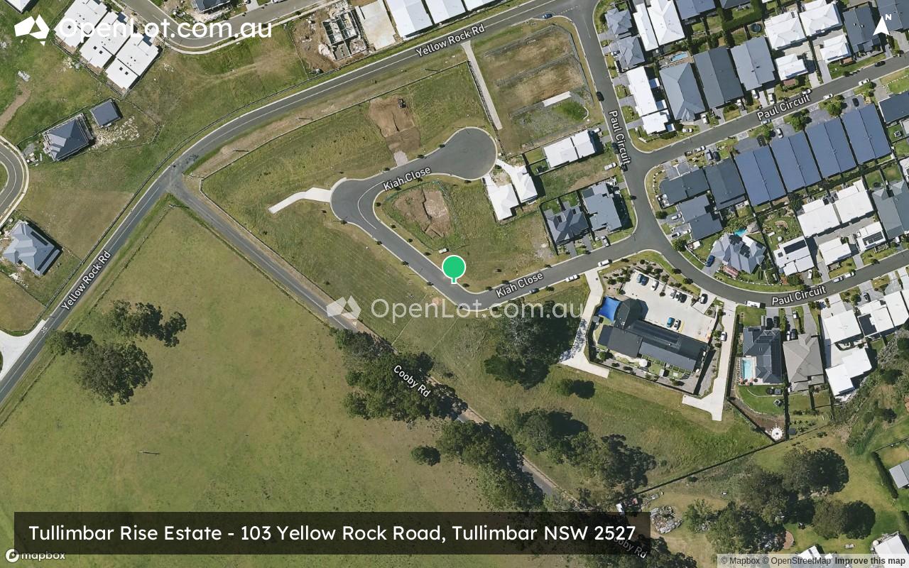Satellite image for Tullimbar Rise Estate - 103 Yellow Rock Road, Tullimbar NSW 2527