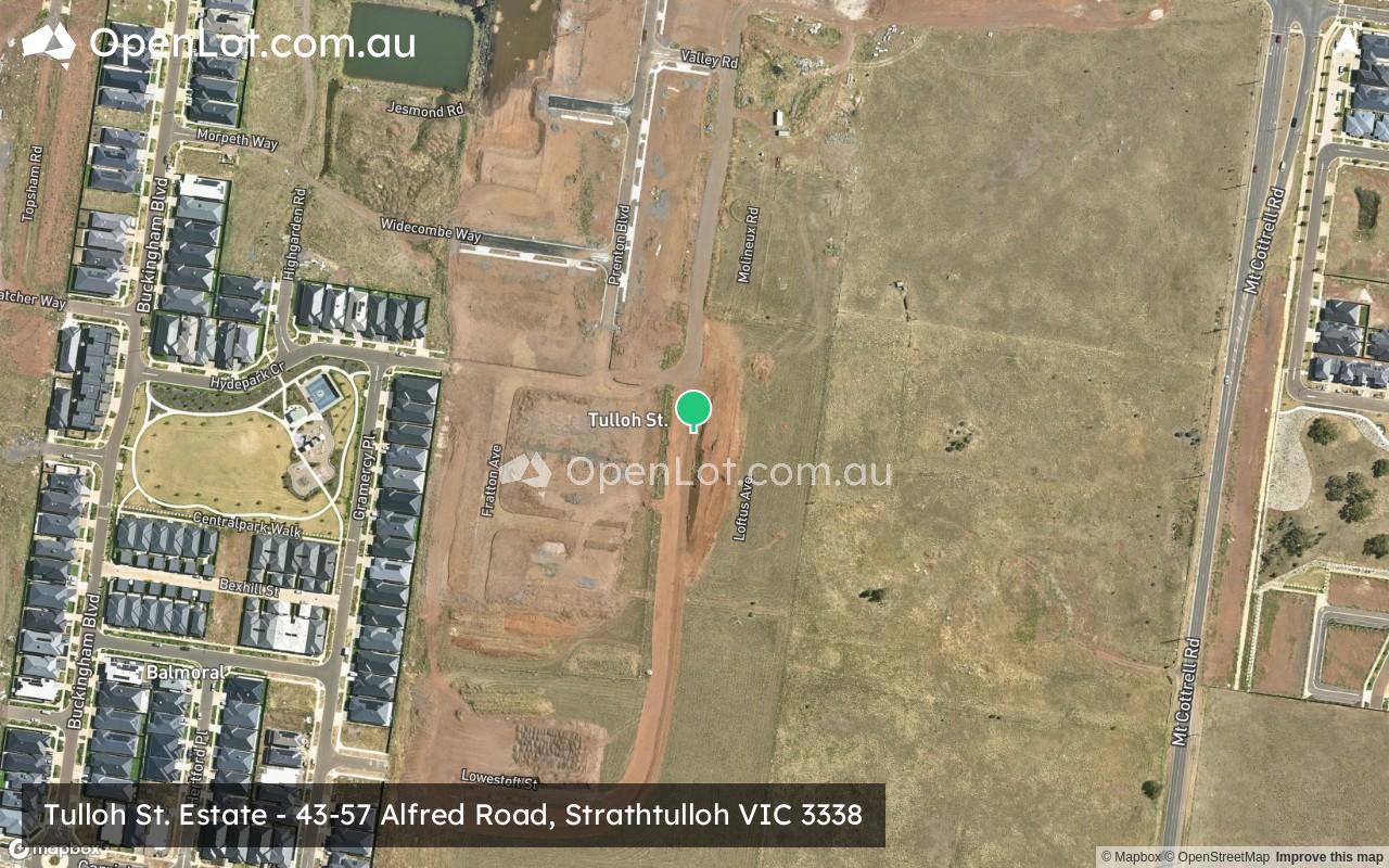 Satellite image for Tulloh St. Estate - 43-57 Alfred Road, Strathtulloh VIC 3338