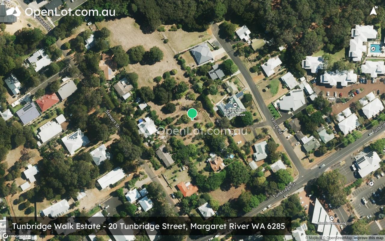 Satellite image for Tunbridge Walk Estate - 20 Tunbridge Street, Margaret River WA 6285