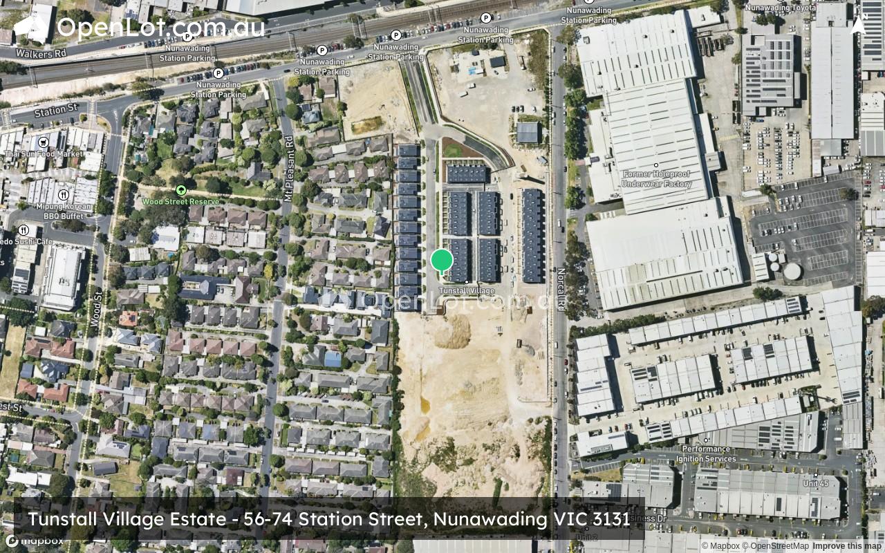 Satellite image for Tunstall Village Estate - 56-74 Station Street, Nunawading VIC 3131