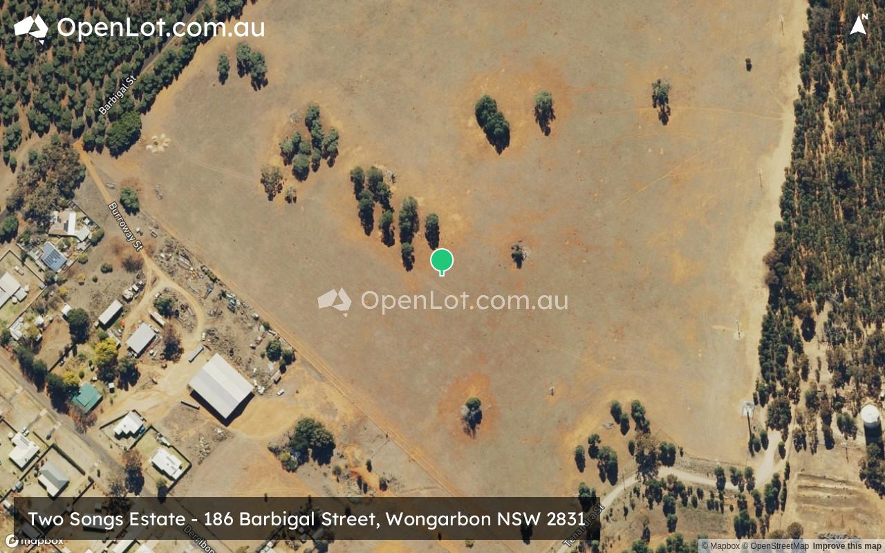 Satellite image for Two Songs Estate - 186 Barbigal Street, Wongarbon NSW 2831