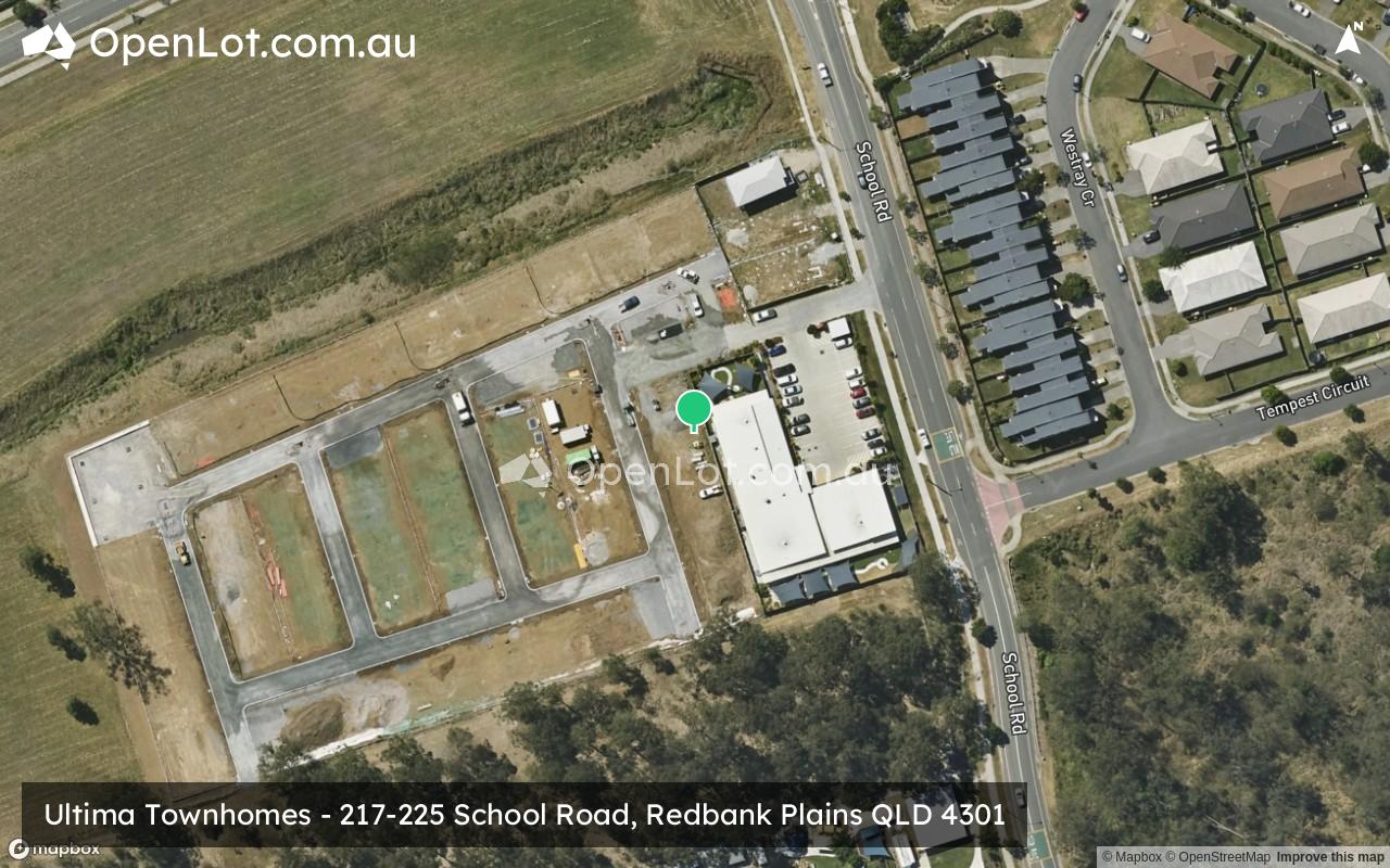 Satellite image for Ultima Townhomes - 217-225 School Road, Redbank Plains QLD 4301