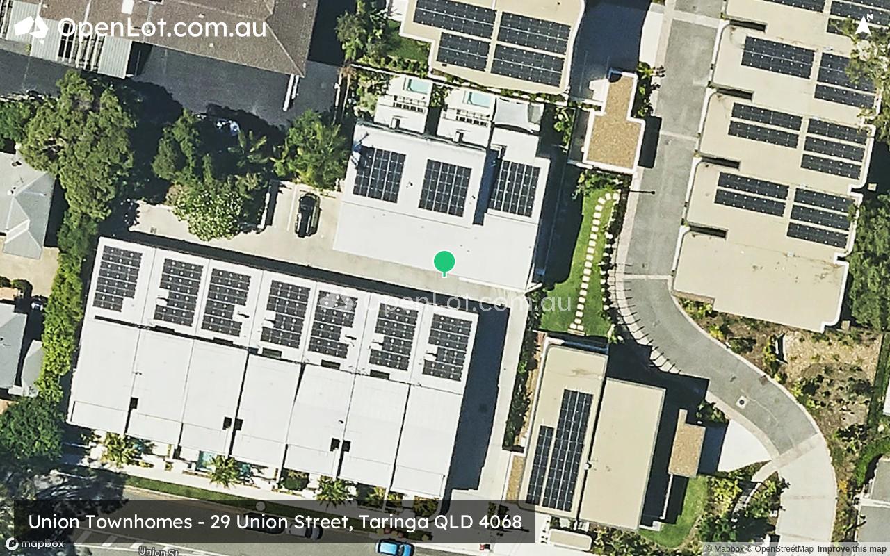 Satellite image for Union Townhomes - 29 Union Street, Taringa QLD 4068